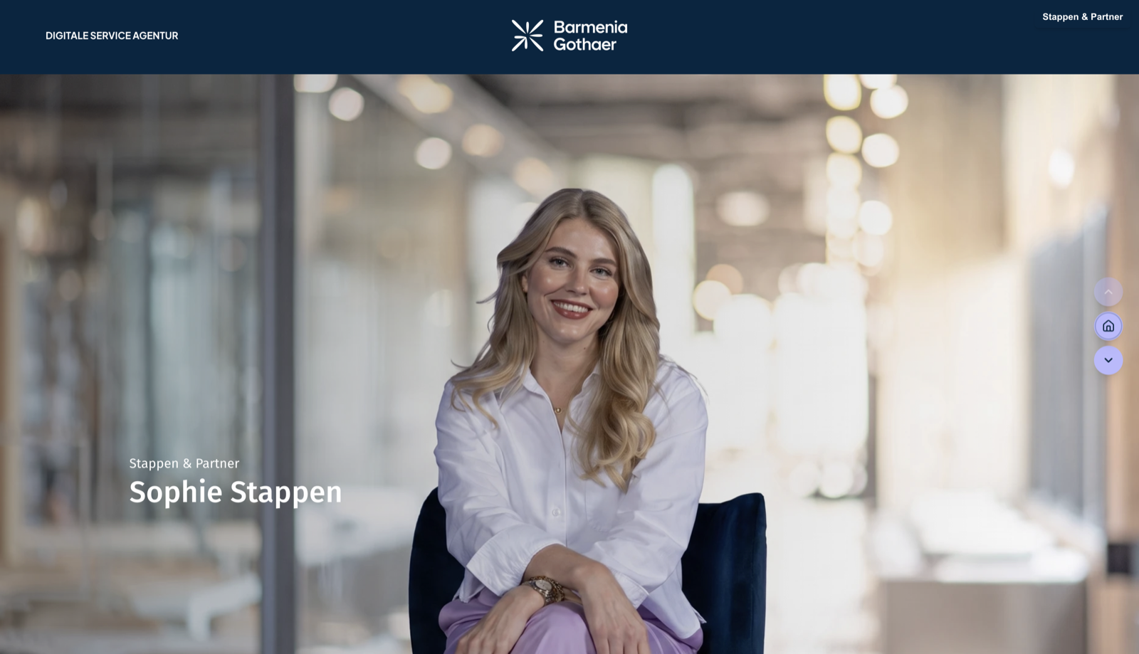 Personalisierter Onepager-Header mit dem KI-Portrait des Beraters